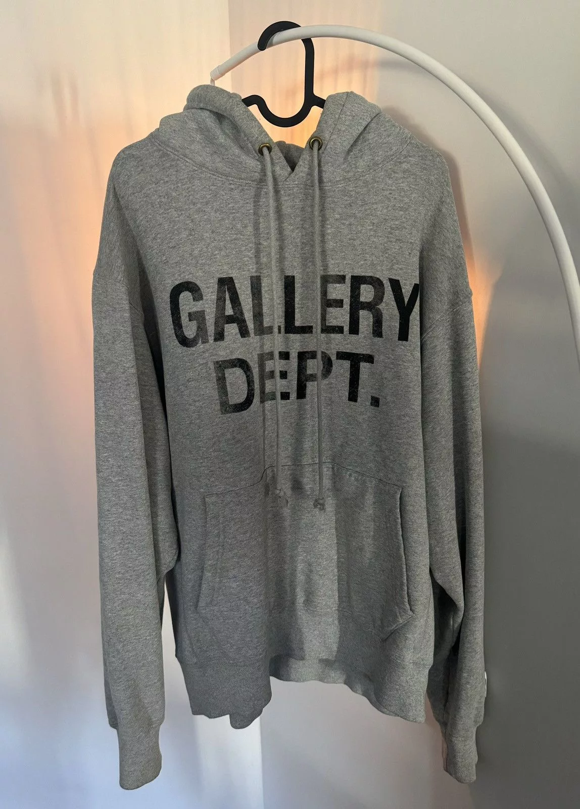 Gallery Dept. Sweatshirts Hoodies Gallery Dept. centre logo hoodie Gray
