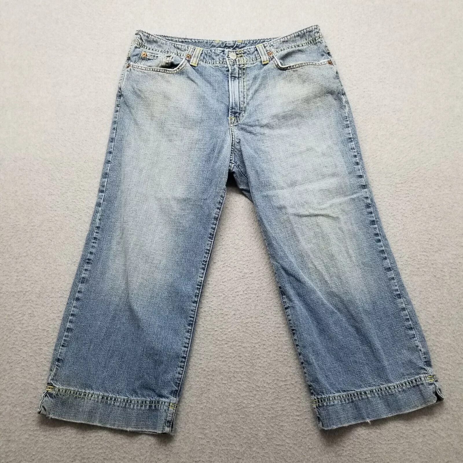 VINTAGE Lucky Brand Jeans Womens 32x22 Blue Denim Straight