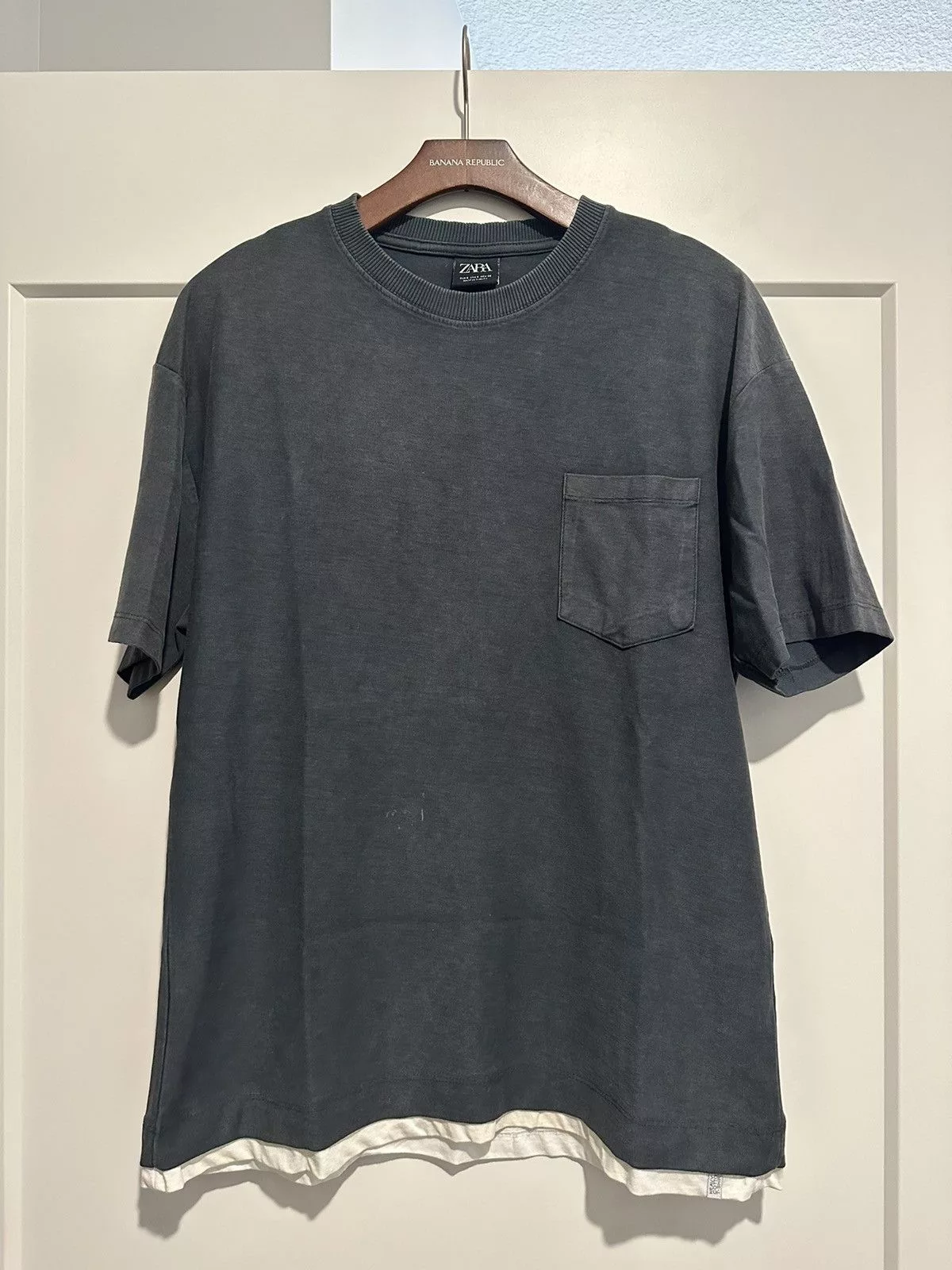 Zara Short Sleeve T Shirts Zara x Streetwear Short Sleeve Gray