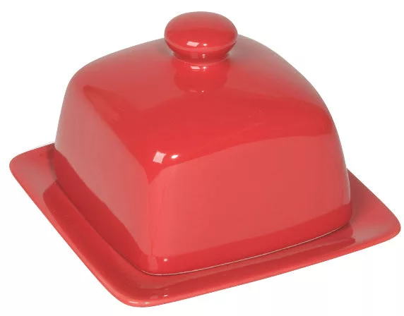Butter Dish Square Red