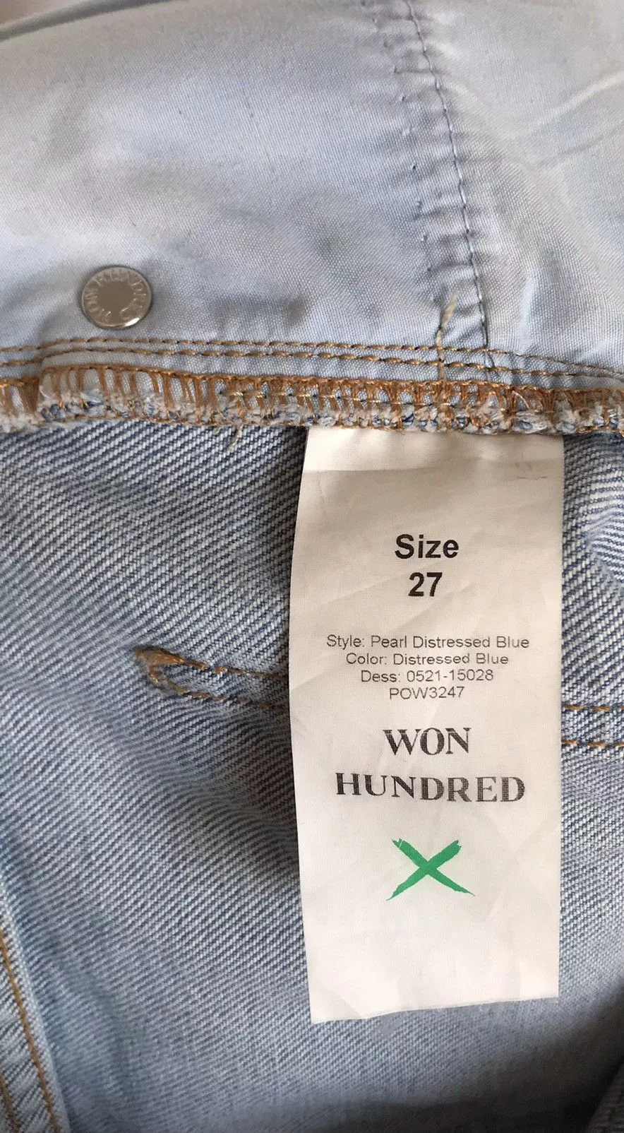 Won Hundred Pants Won Hundred Pearl Jeans Distressed Blue Streetwear