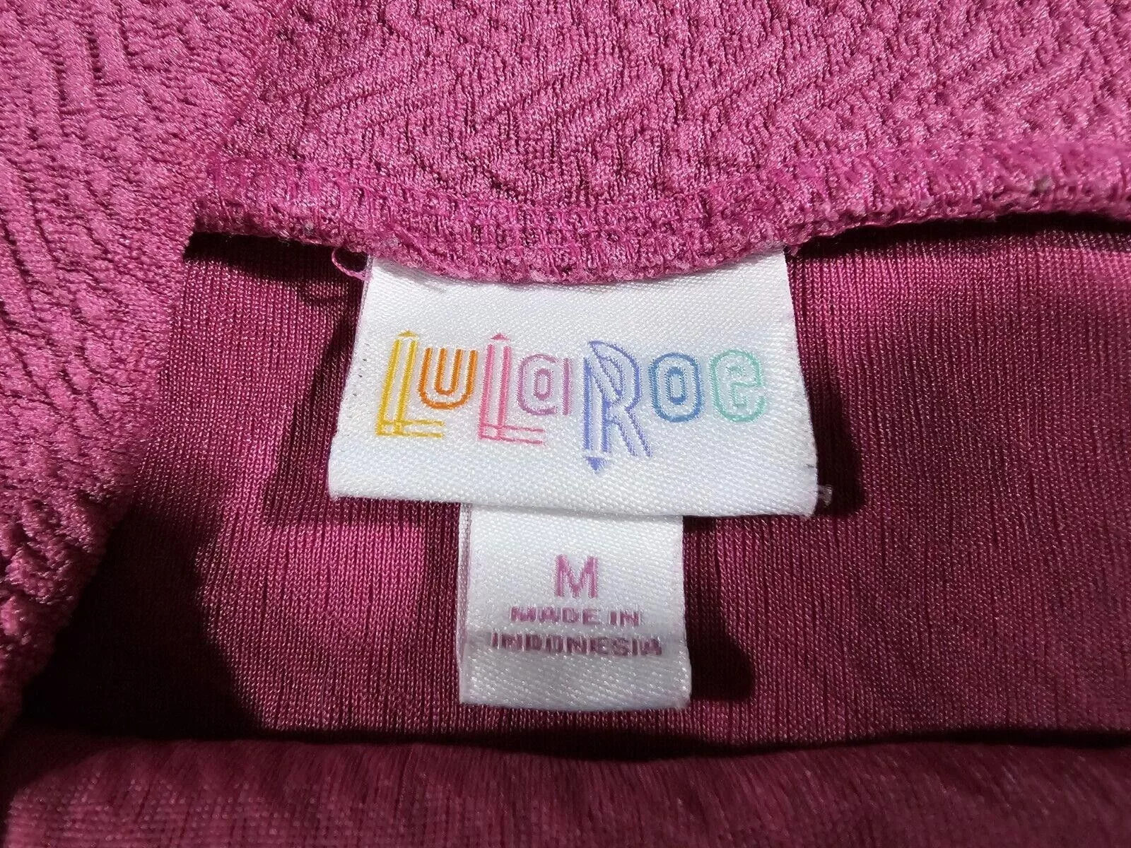 Designer Midi Skirts Designer LuLaRoe Skirt Medium Pink Knee Length Pull On Pencil Stretch