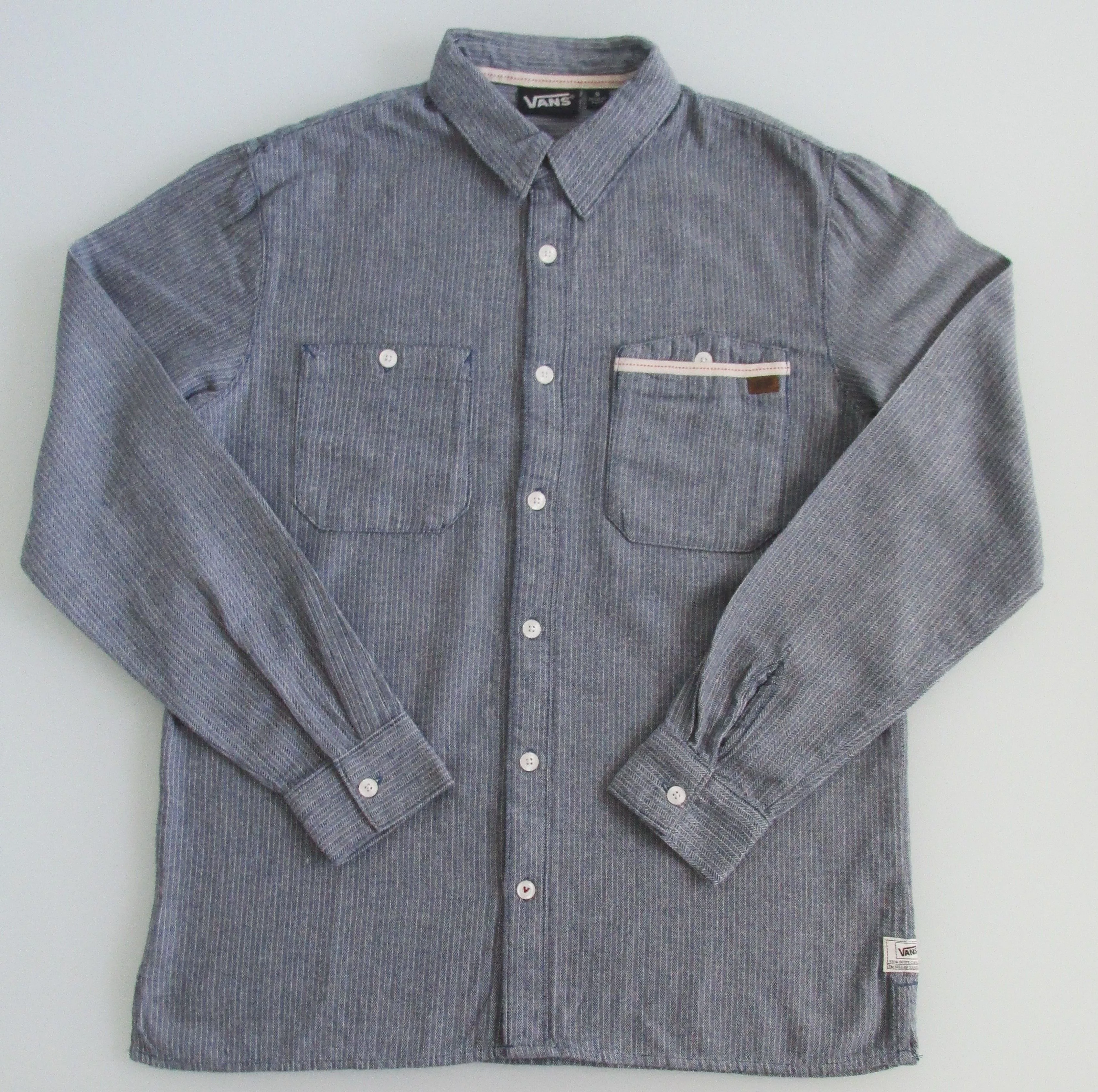 Vans Shirts Button Ups VANS Men's Long Sleeve Cotton Shirt Size Small Gray