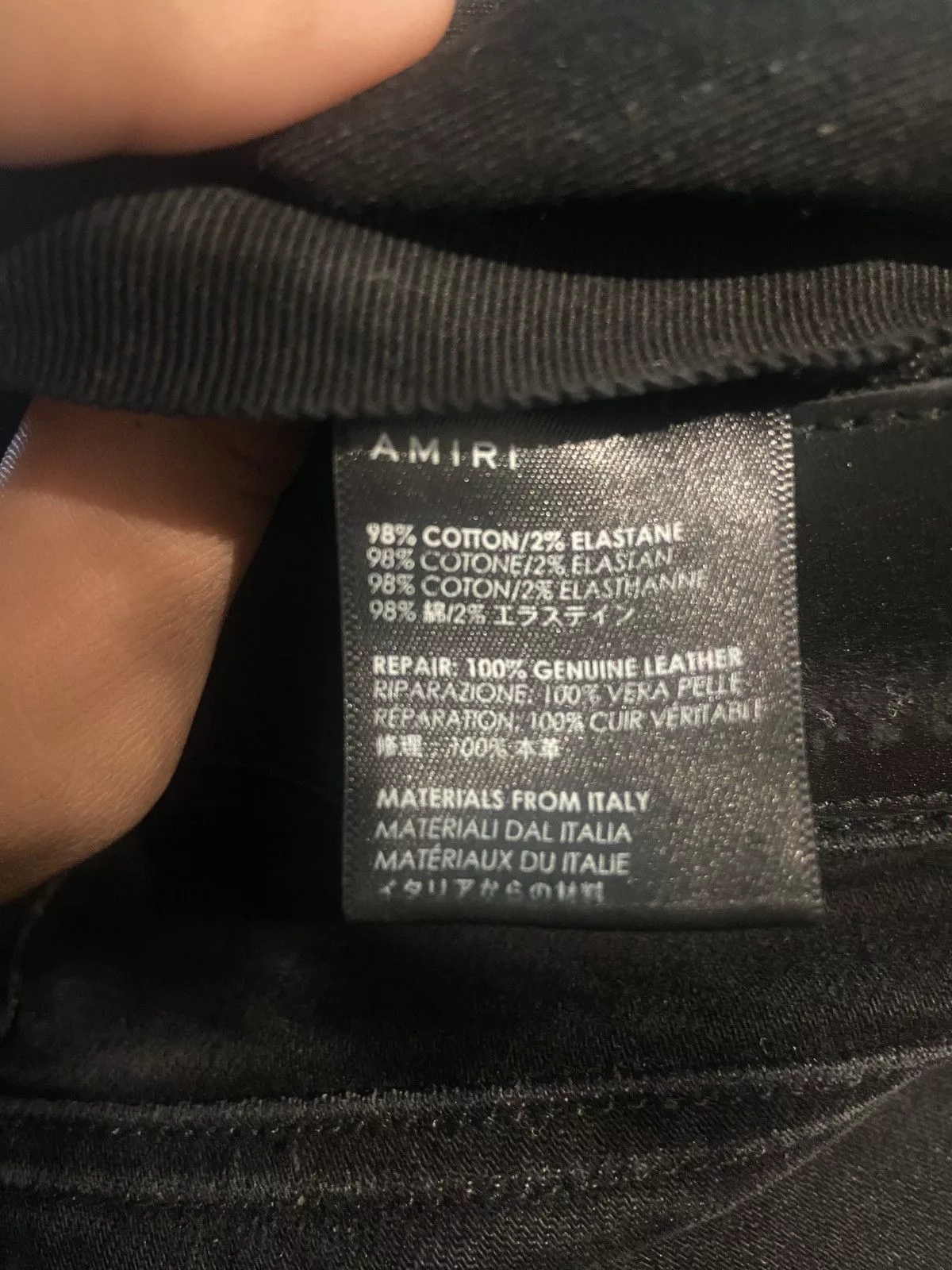 Amiri Denim Amiri Animal Leopard Jeans Black