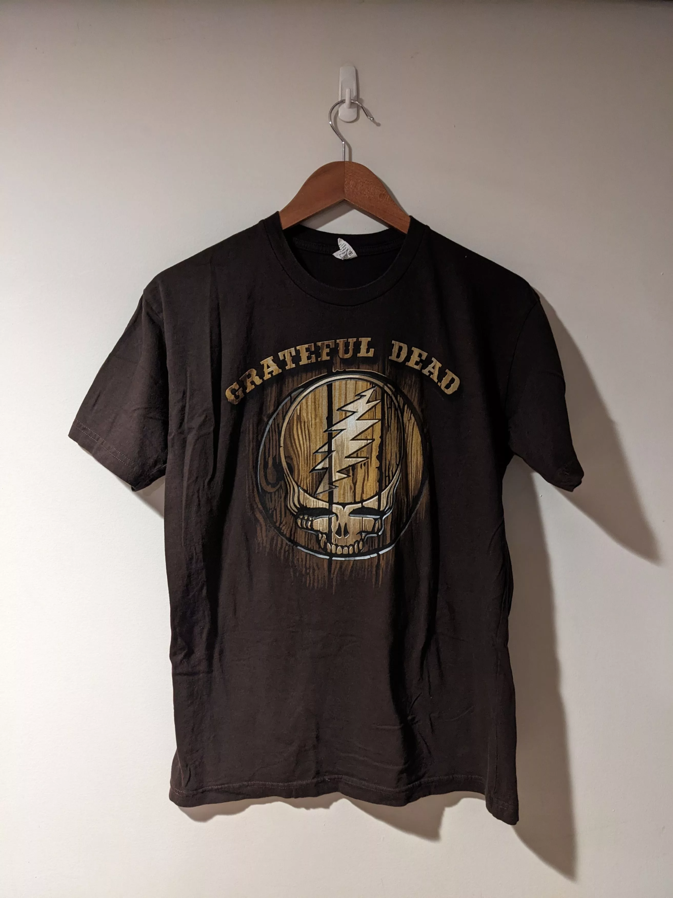 Grateful Dead Short Sleeve T Shirts Grateful Dead × Vintage Vintage Grateful Dead Logo Brown Medium T-Shirt Streetwear