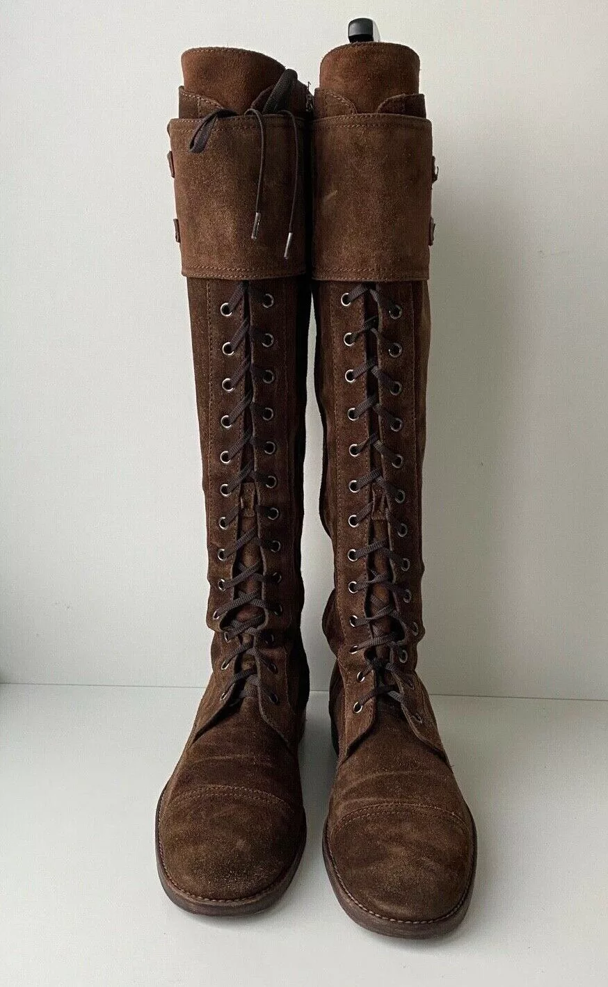 Santoni Boots Santoni High Suede Brown Boots