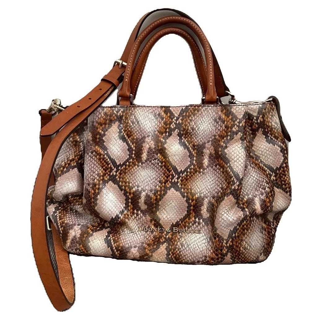 Dooney & Bourke Crossbody Bags Dooney & Bourke City Python Embossed Leather Barlow Satchel Multi