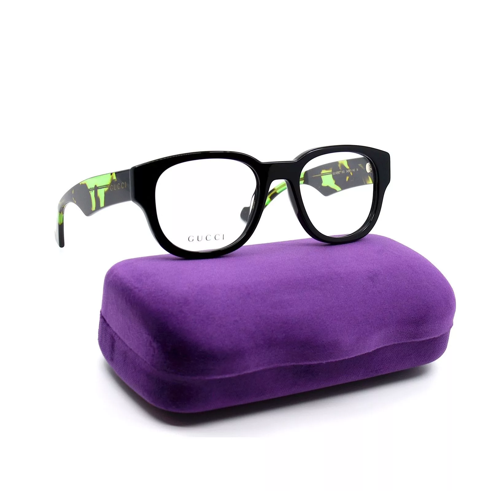 Gucci Glasses NEW GUCCI GG1429O 003 BLACK HAVANA EYEGLASSES FRAME