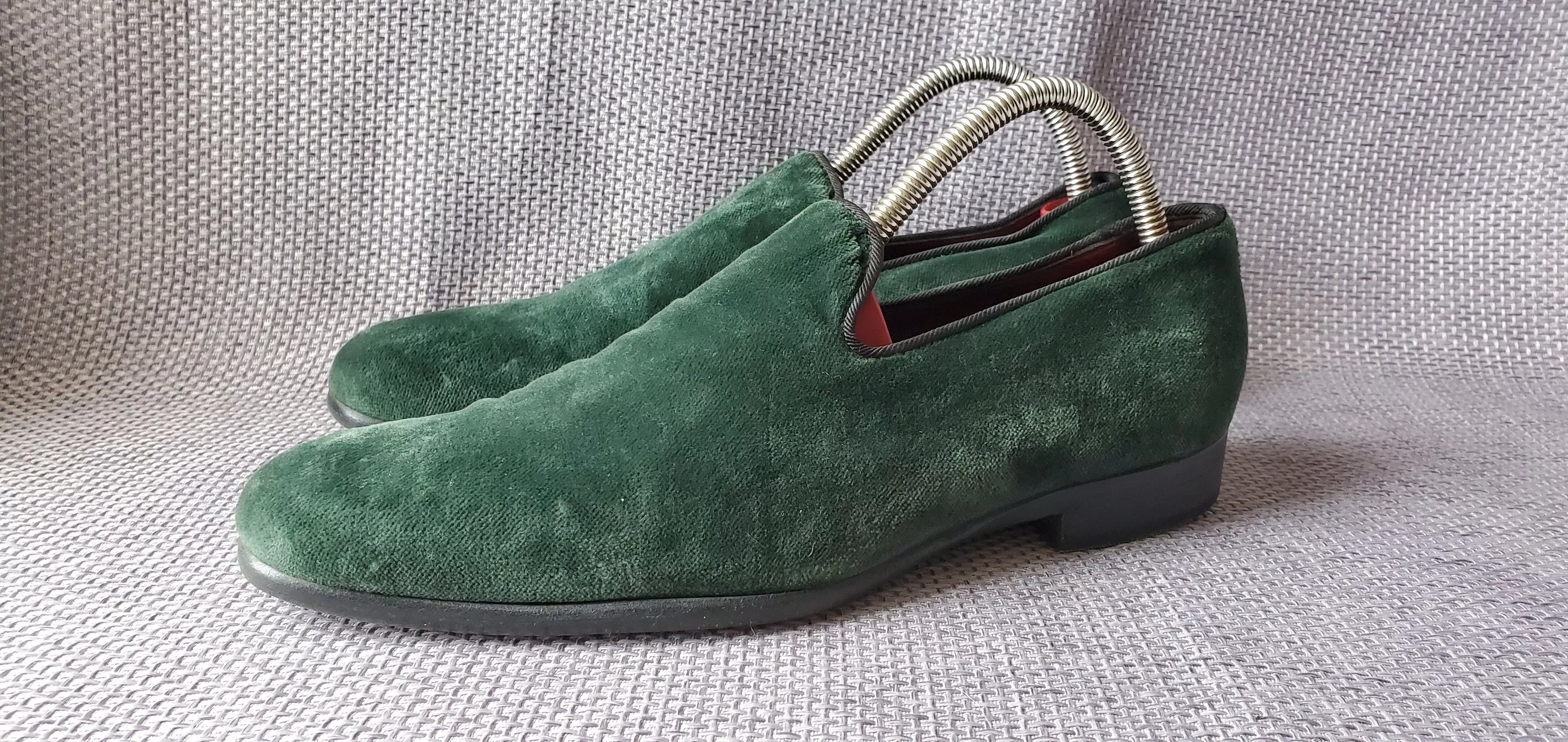 Dolce & Gabbana Slip Ons Dolce & Gabbana Velvet Slip on Loafer Shoes Green
