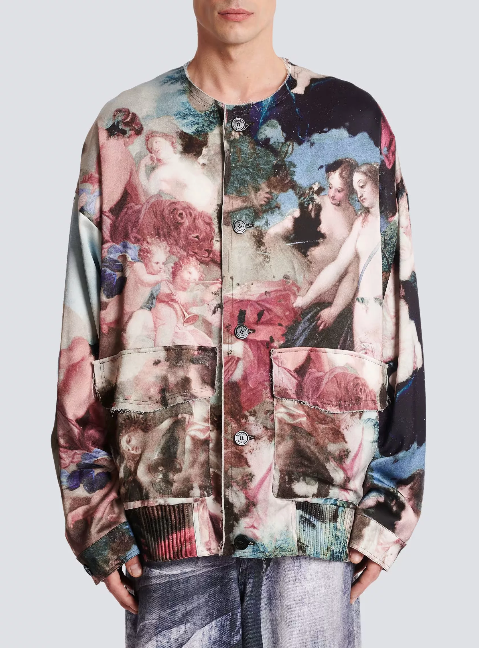 Balmain Light Jackets Balmain o1w1db10624 Jacket in Printed Multi