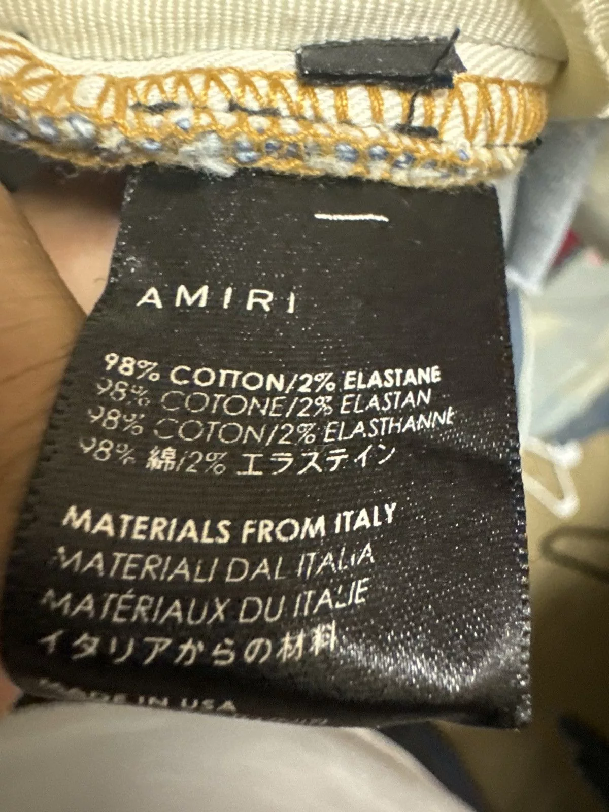 Amiri Denim Amiri paint spatter denim classic Blue