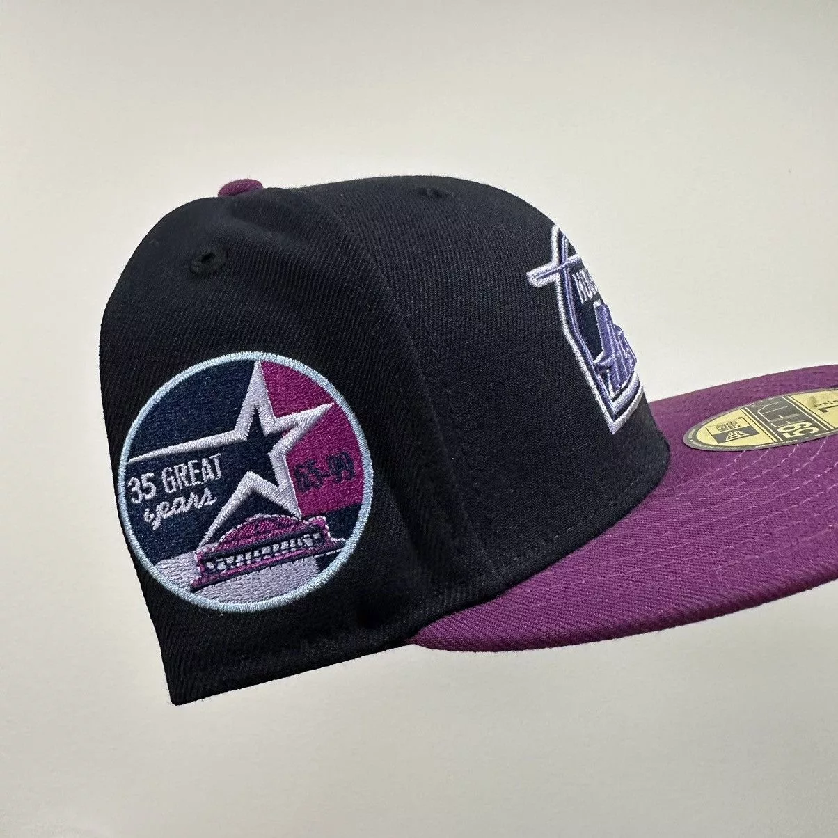 Hat Club Hats Hat Club Houston ASTROS script Hatclub’s “Grape Jelly” 7 3/8 Blue Sportswear