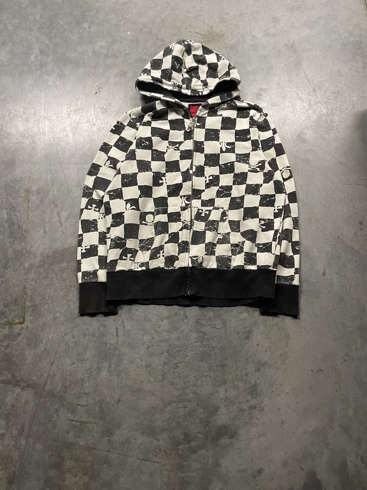 Vintage Sweatshirts Hoodies Vintage Y2K Union Bay All Over Print Zip Up Hoodie White