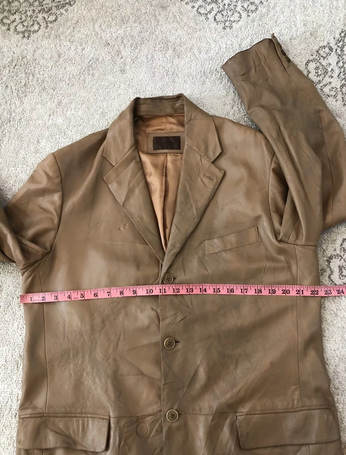 Loewe Leather Jackets Loewe Cordero Lamb leather Coat Brown