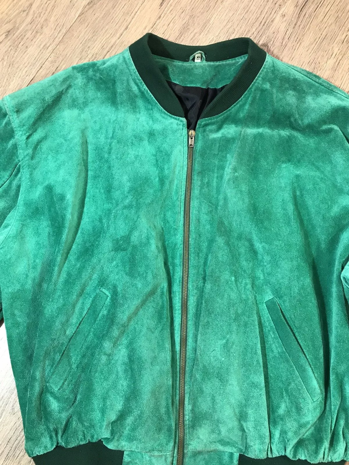 Vintage Leather Jackets Vintage Leather Bomber Jacket size XL Green