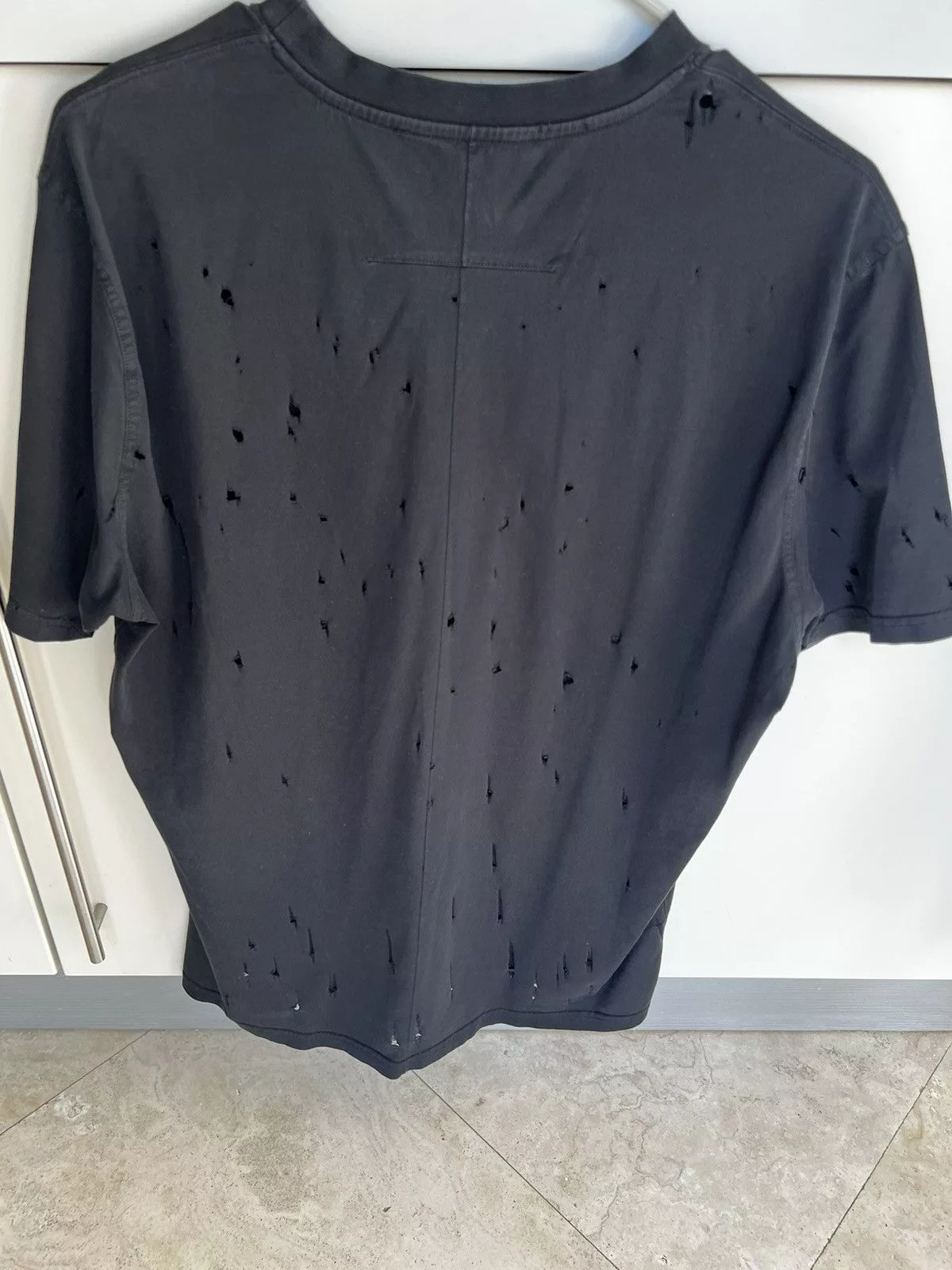 Givenchy Short Sleeve T Shirts Givenchy Distressed T Shirt Black