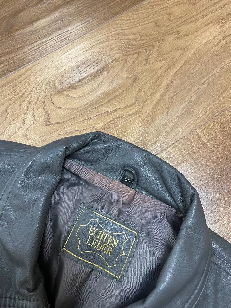 Genuine Leather Leather Jackets Genuine Leather × Vintage Vintage Y2K Aviator Top Gun Genuine Leather Jacket Bomber Gray