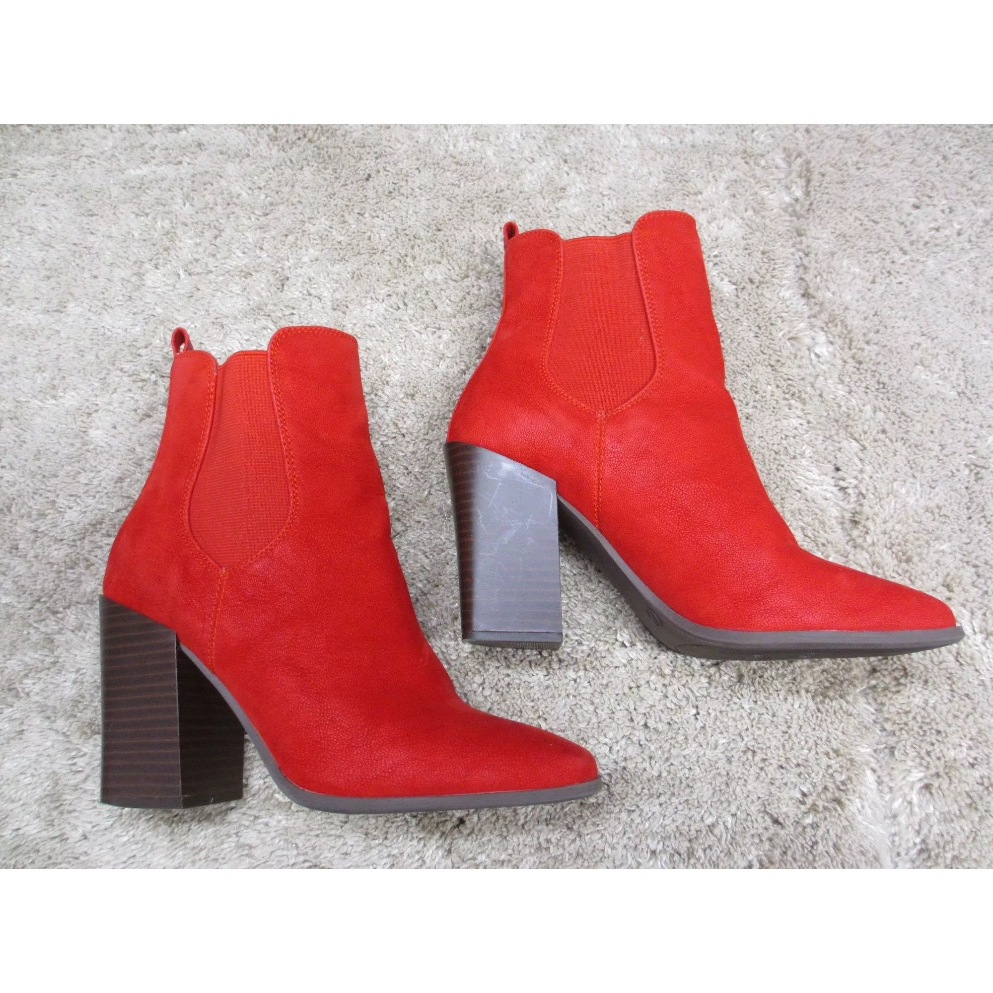 Other Boots Other JOURNEE COLLECTION WOMENS PULL ON RED ANKLE BOOTS 7