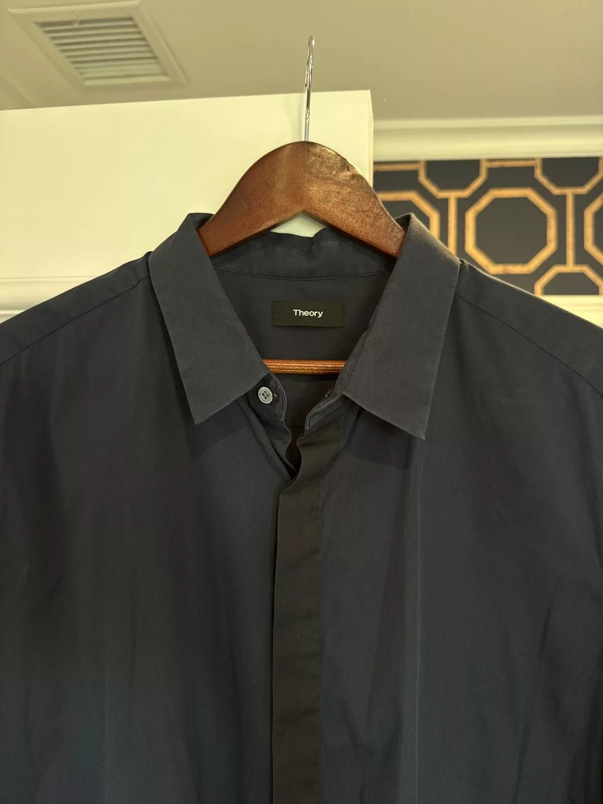 Theory Shirts Button Ups Theory Button Up Blue