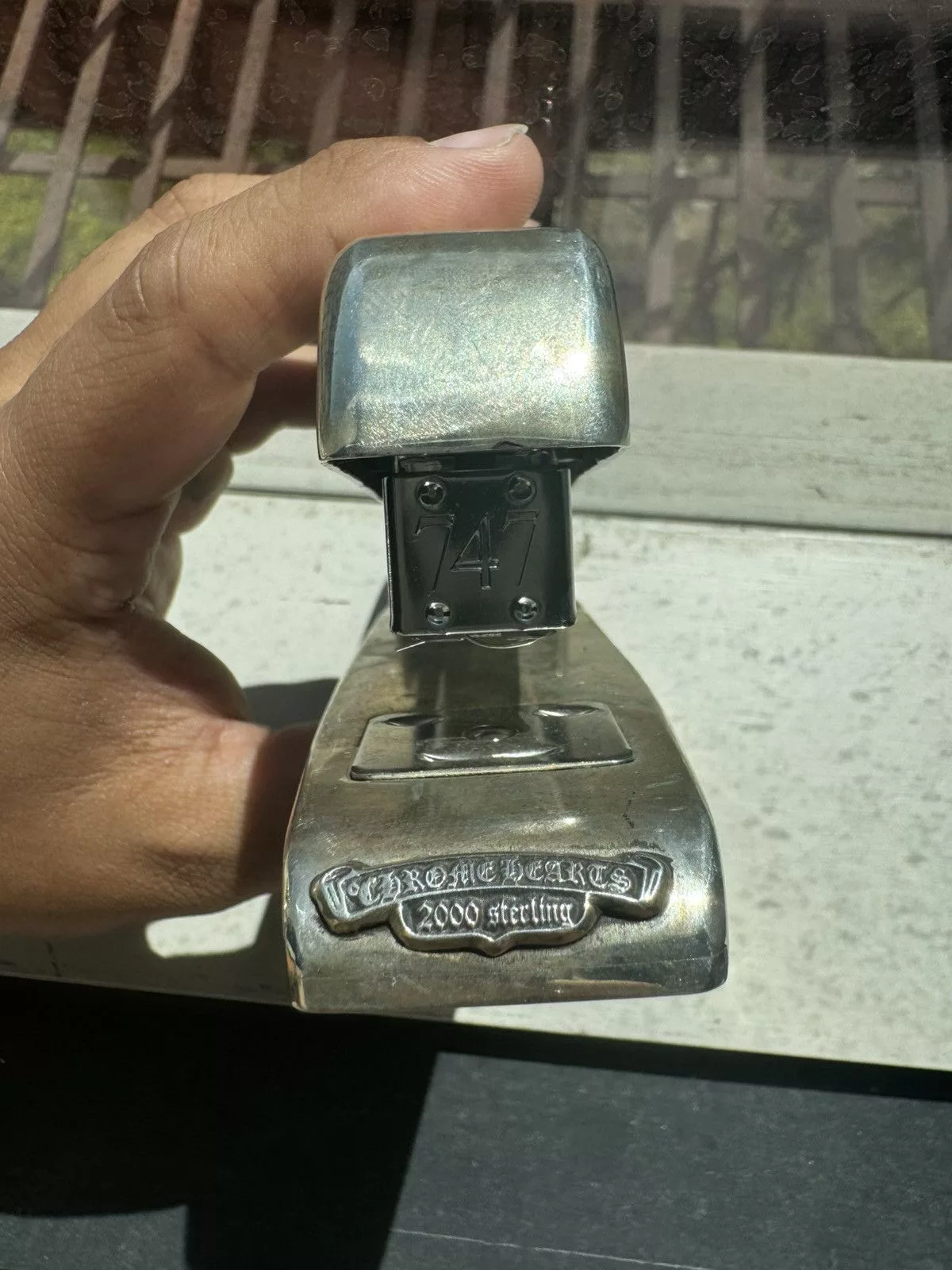 Chrome Hearts Miscellaneous Chrome Hearts Silver Floral Stapler