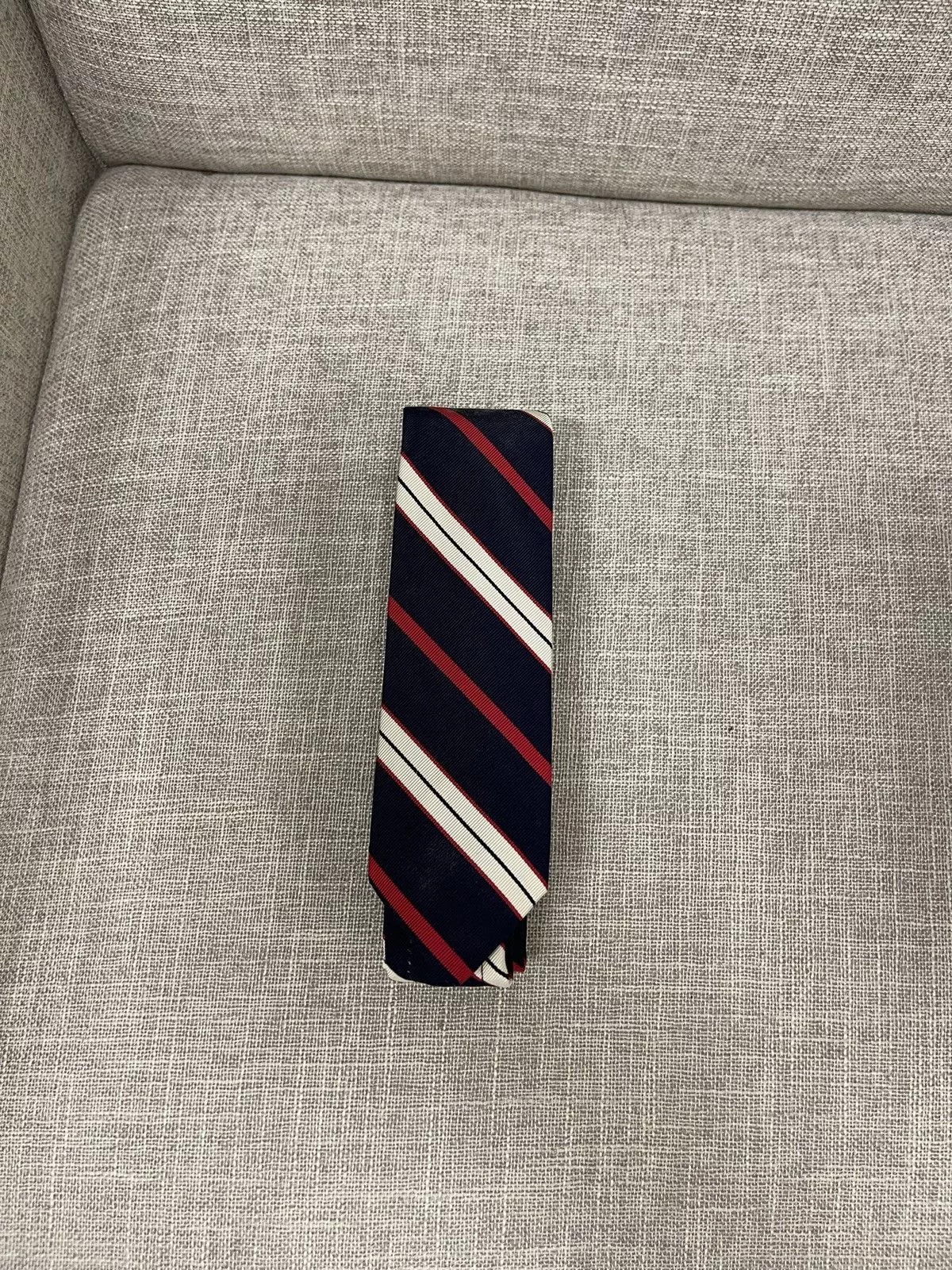 Thom Browne Ties Pocketsquares Thom Browne Classic Navy x White x Red Stripe - Tie Multi