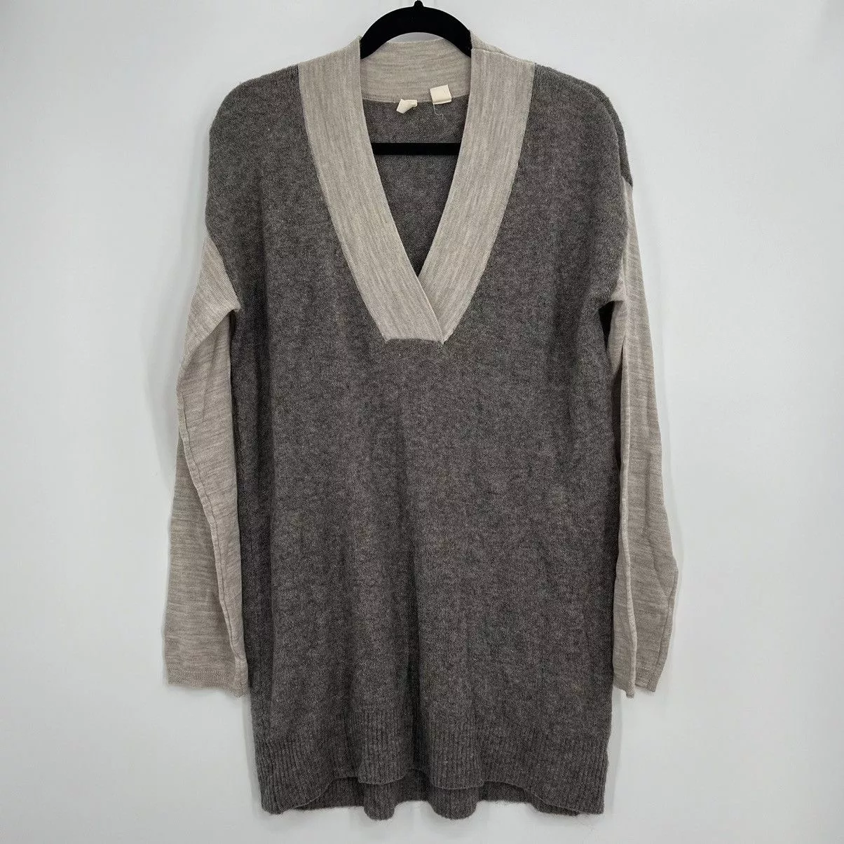 Anthropologie Sweaters Anthropologie Moth Vneck Soft Boulders Wool Alpaca Pullover Gray