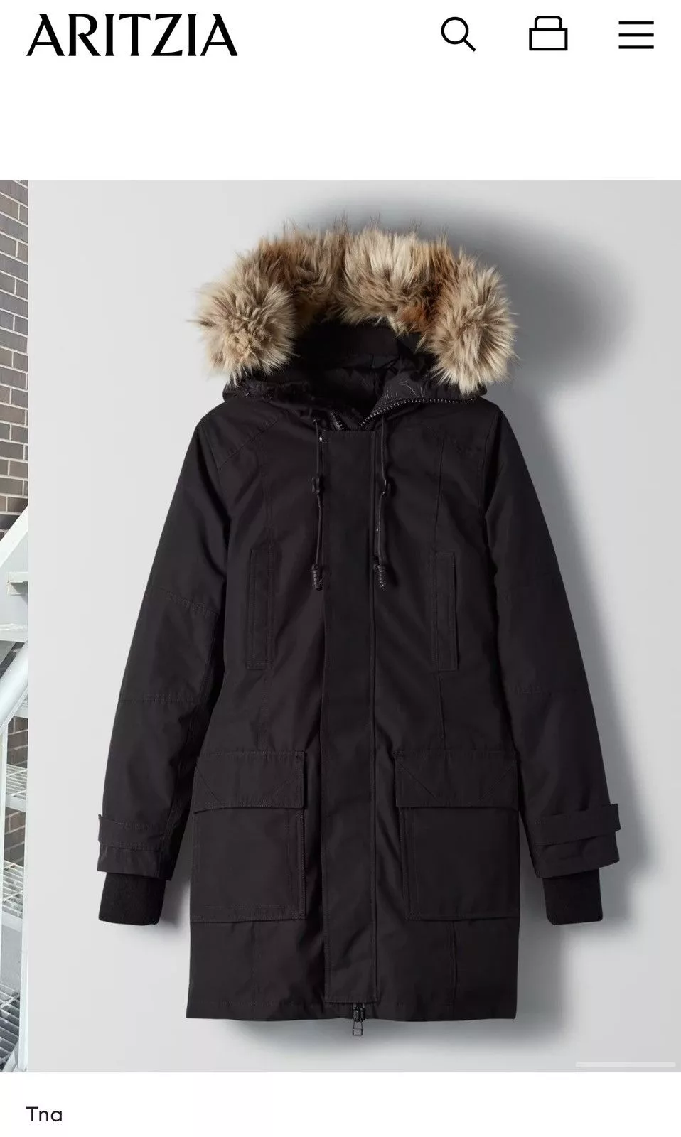Aritzia Down Jackets BLACK ARITZIA BANCROFT PARKA