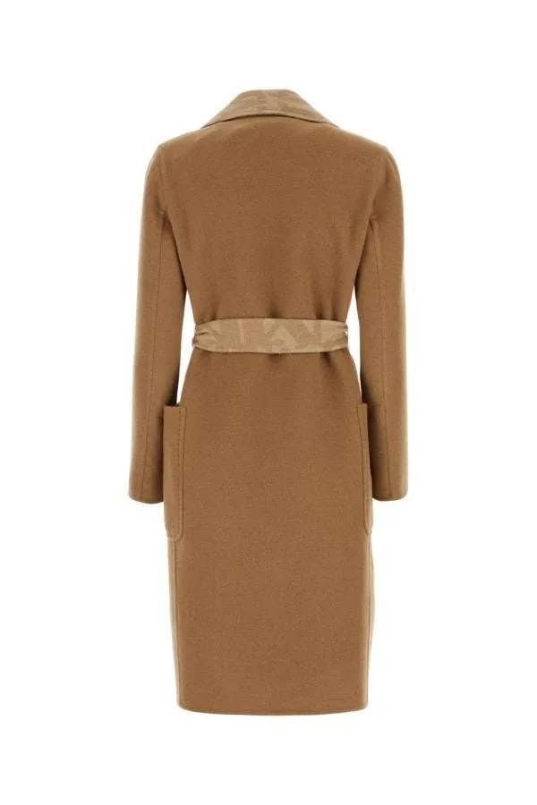 Max Mara Coats Max Mara Biscuit Camel Abito Coat Multi