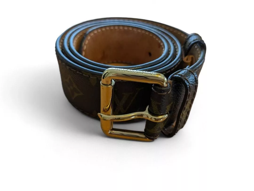 Louis Vuitton Belts Louis Vuitton - Leather Monogram Belt Brown LV