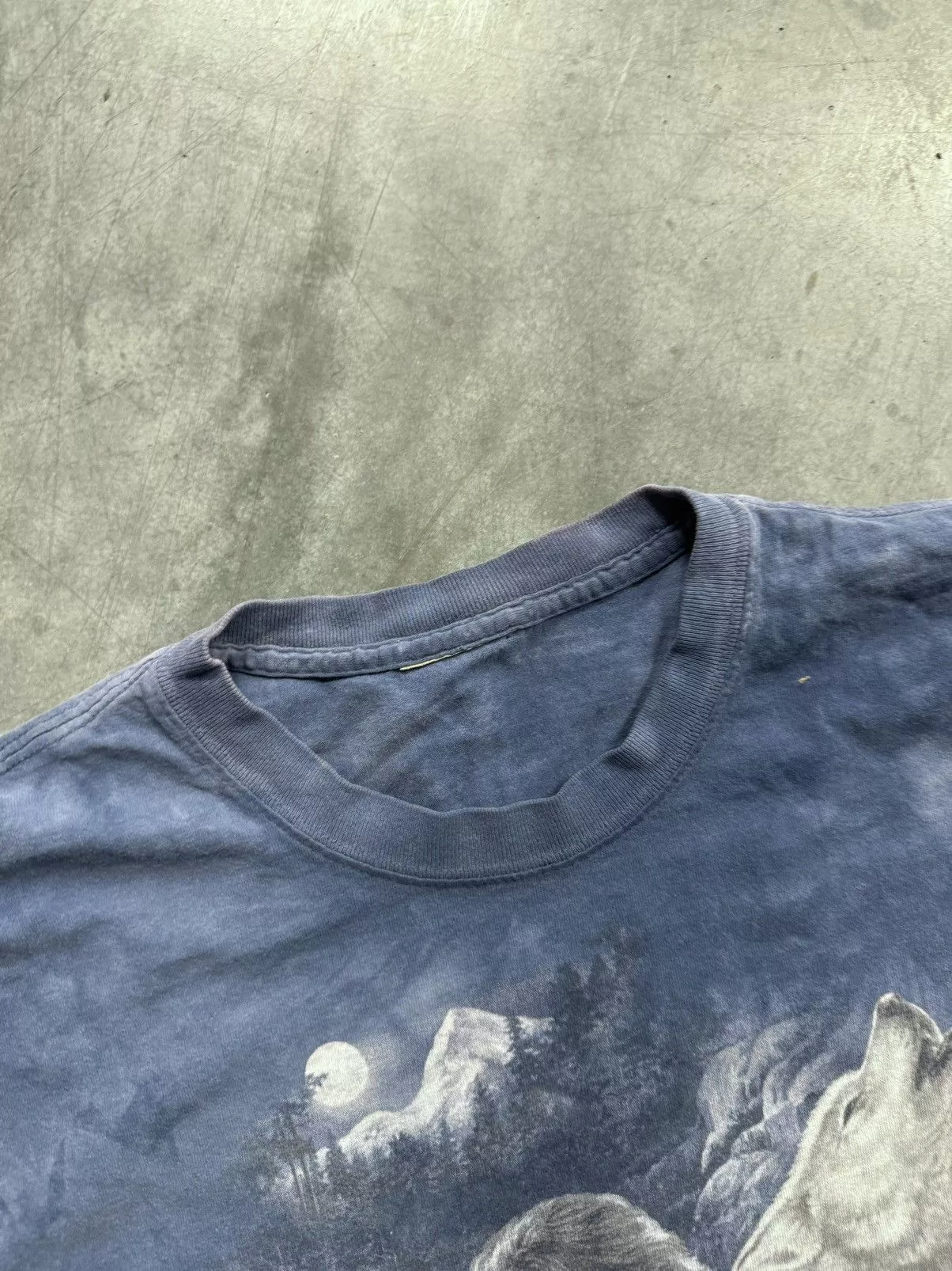 Vintage Short Sleeve T Shirts Vintage The Mountain Wolf Lady Nature Animal Twe Purple