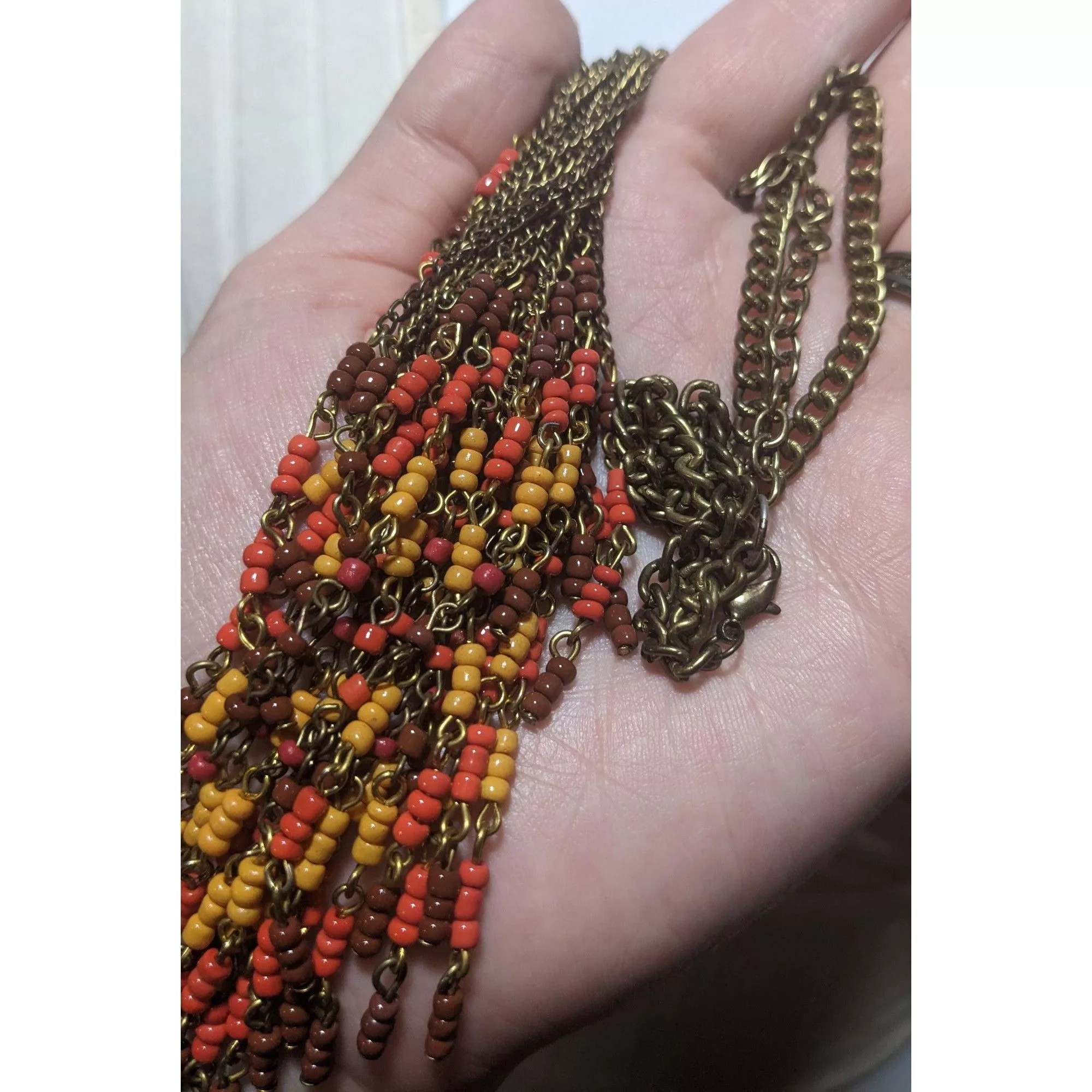 Other Necklaces Other Boho Chic Beaded Fringe Necklace Multi