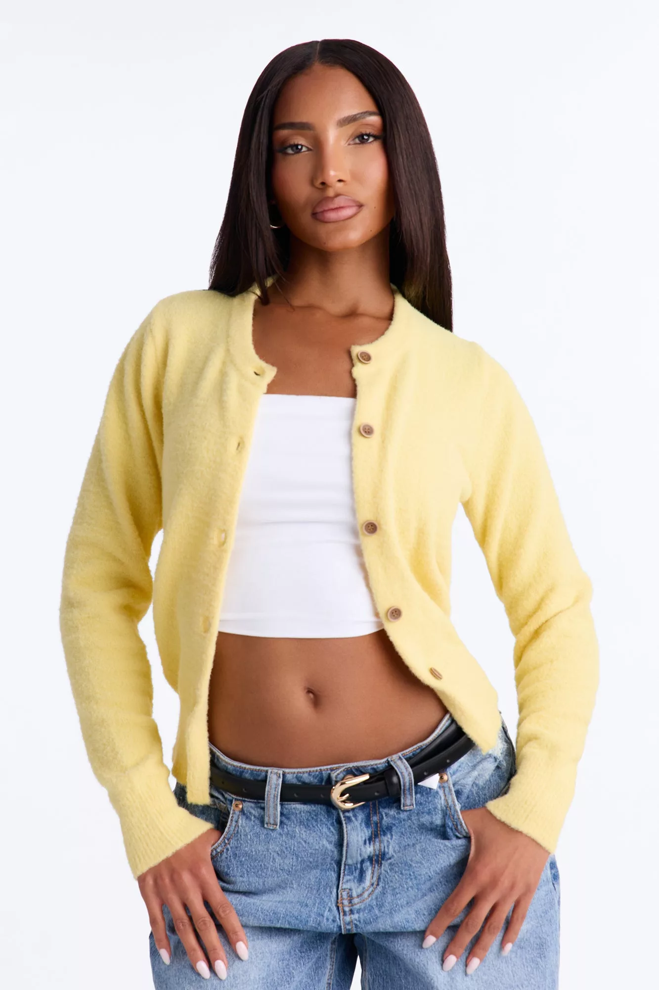 Cozy Feels Cardigan - Butter Yellow