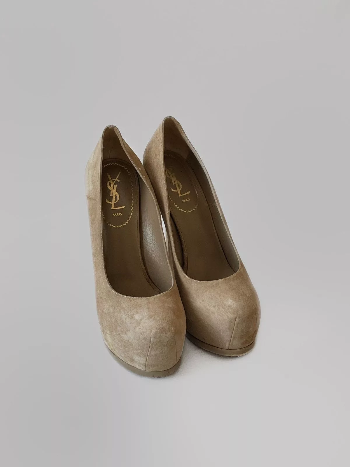 Yves Saint Laurent heels shoes Beige