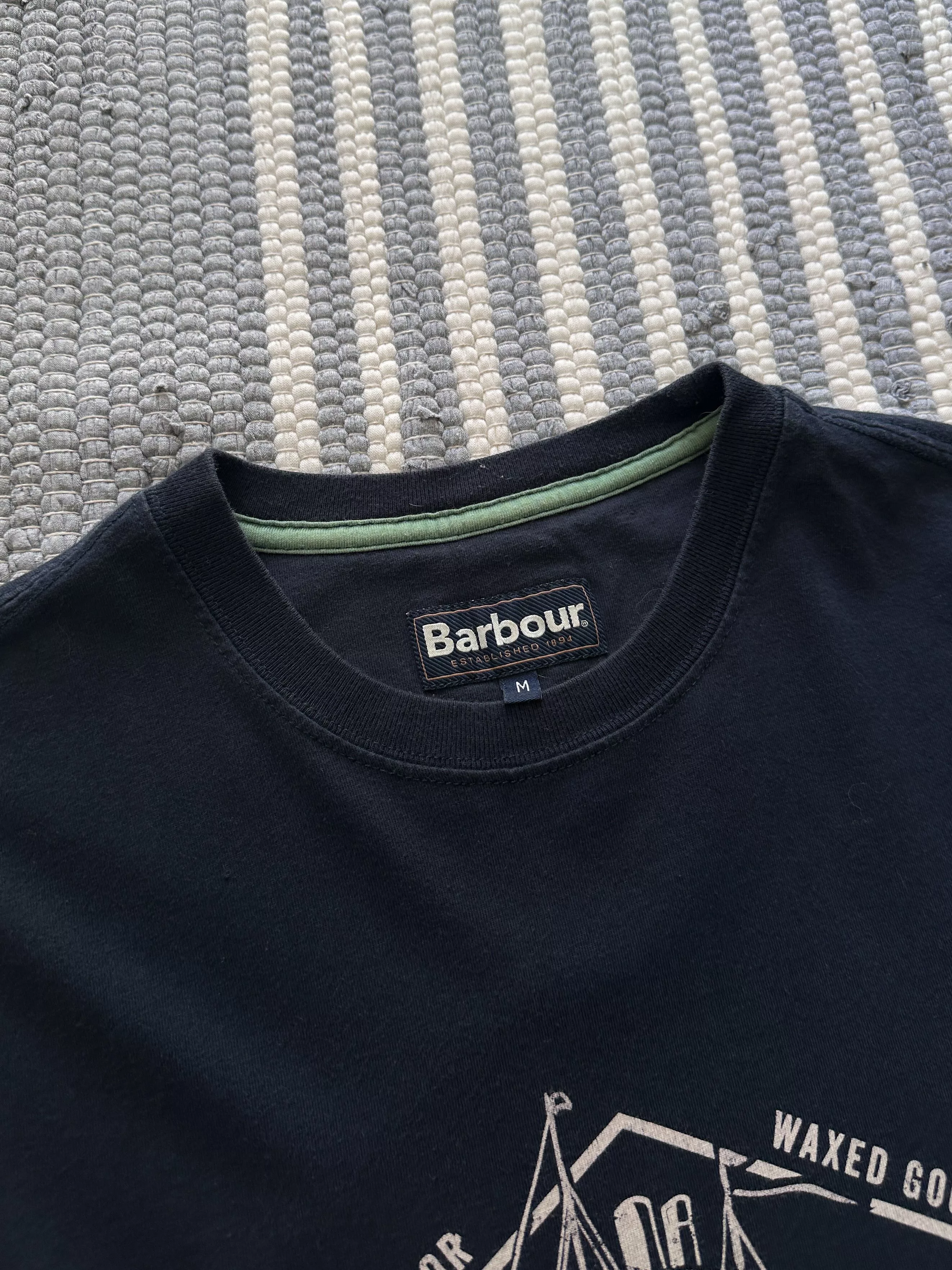 Barbour Short Sleeve T Shirts Barbour Logo Tee Shirt Blue