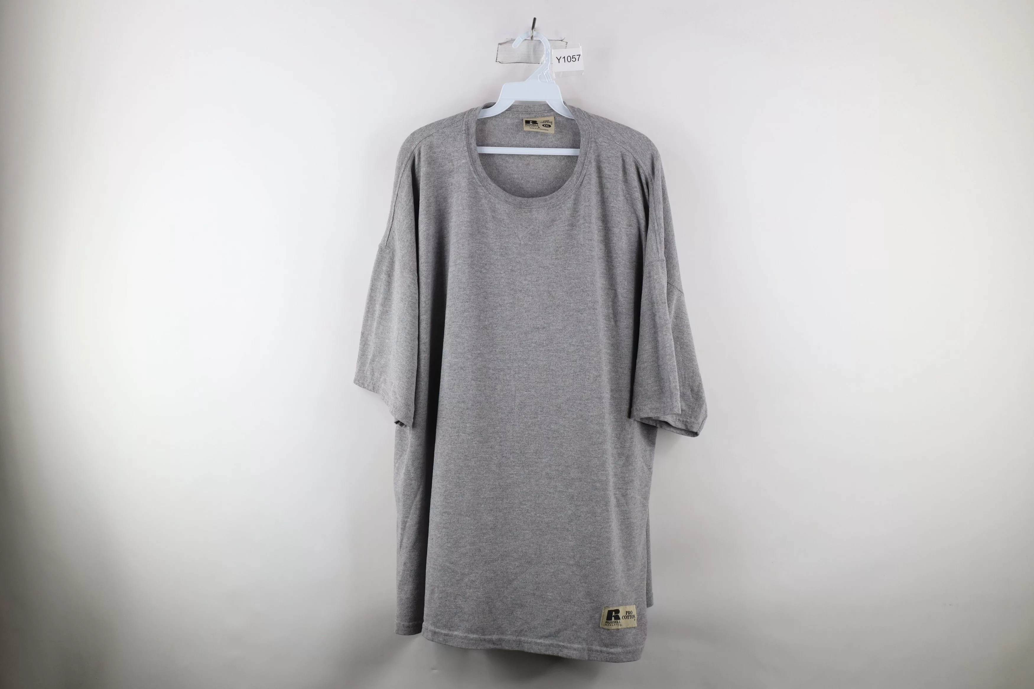 Russell Athletic Short Sleeve T Shirts Russell Athletic × Vintage Vintage 90s Russell Athletic Short Sleeve T-Shirt Gray