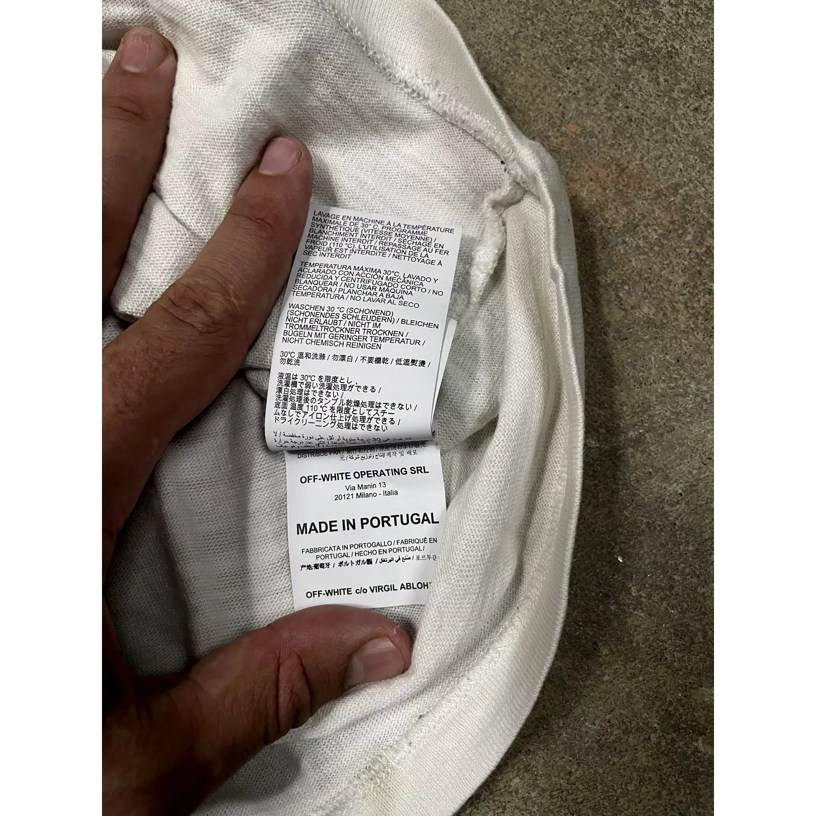 Off-White Short Sleeve T Shirts Off-White Off White Mirror Tee White Small
