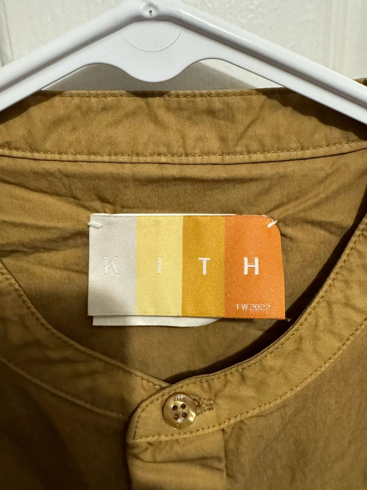Kith Shirts Button Ups Kith Malta Henley Shirt Gold