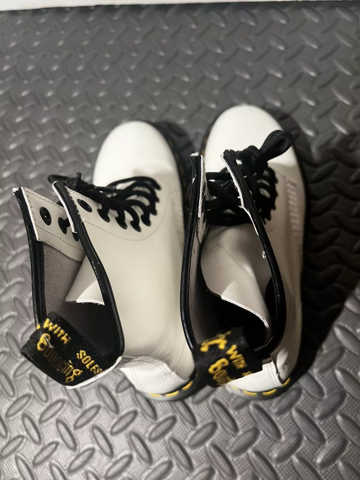 Dr. Martens Boots Dr. Martens 1460 White Smooth Leather Boots size 6 Womens