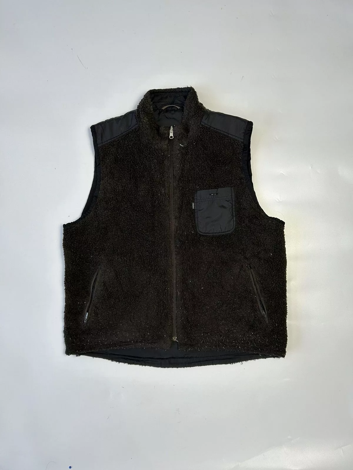 Golden Bear Vests Golden Bear × Japanese Brand GOLDEN BEAR REVERSIBLE VEST Brown Streetwear