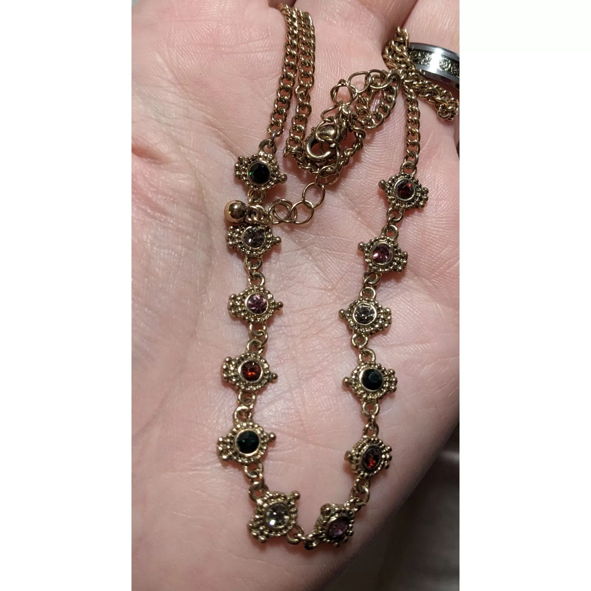 Other Necklaces Other Dainty Rainbow Rhinestone Necklace Multi