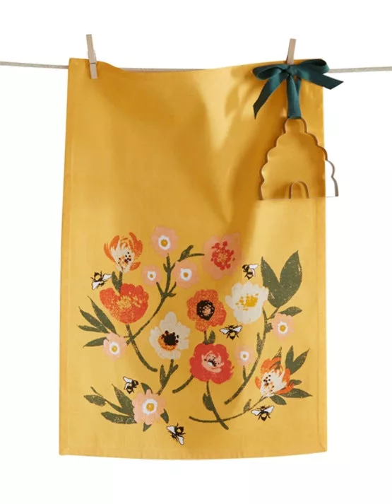 Multi Bee Blossom Towel & Cutter Set