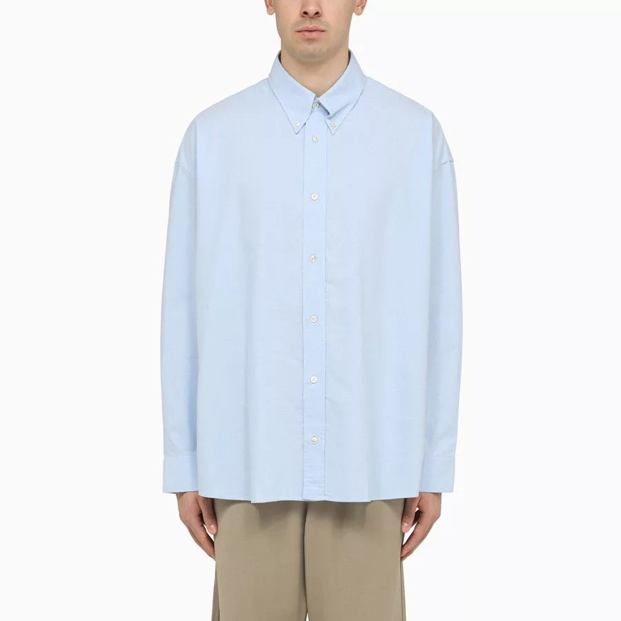 Studio Nicholson Shirts Button Ups Studio Nicholson o1d2blof0724 Cotton Button Shirt in Light Blue
