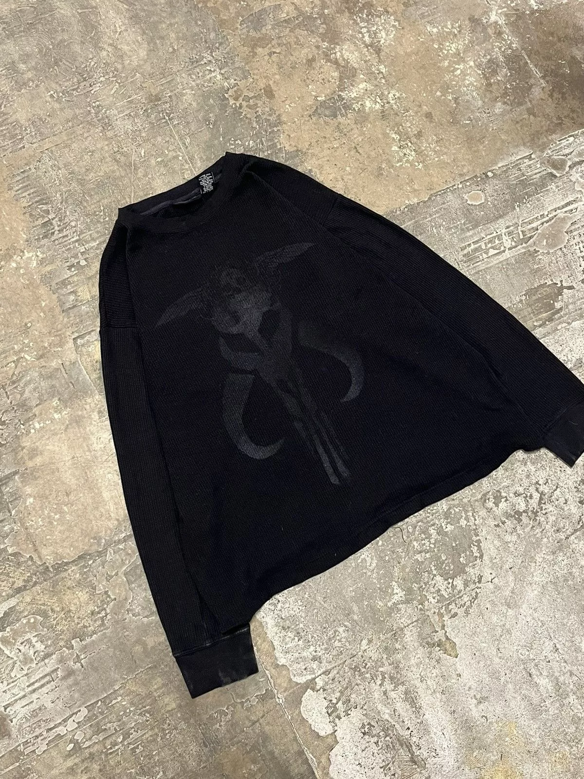 Affliction Long Sleeve T Shirts Affliction × Tapout × Vintage Affliction style grunge thermal y2k mall goth cyber rare Black