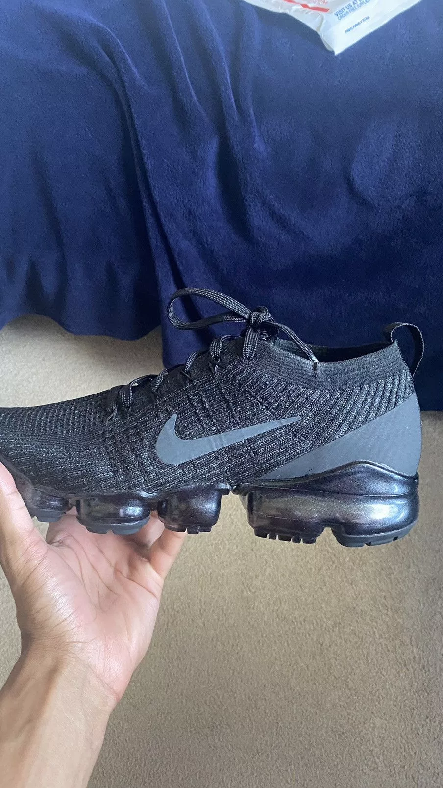 Nike Low Top Sneakers Nike Vapormax Flyknits 3 Triple Black