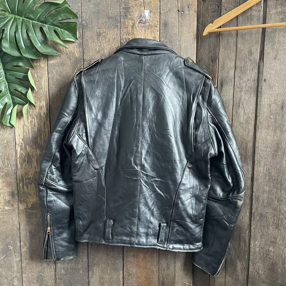 Vanson Leathers Leather Jackets Vanson Leathers × Vintage Vintage Vanson Leather Double Collar Leather Jacket Black