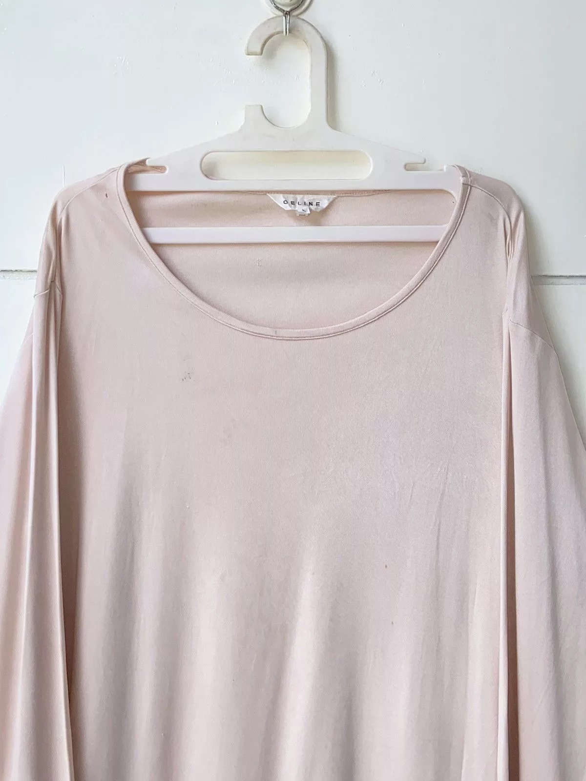 Celine Long Sleeve T Shirts CELINE Pink Long Sleeve T-shirt Streetwear