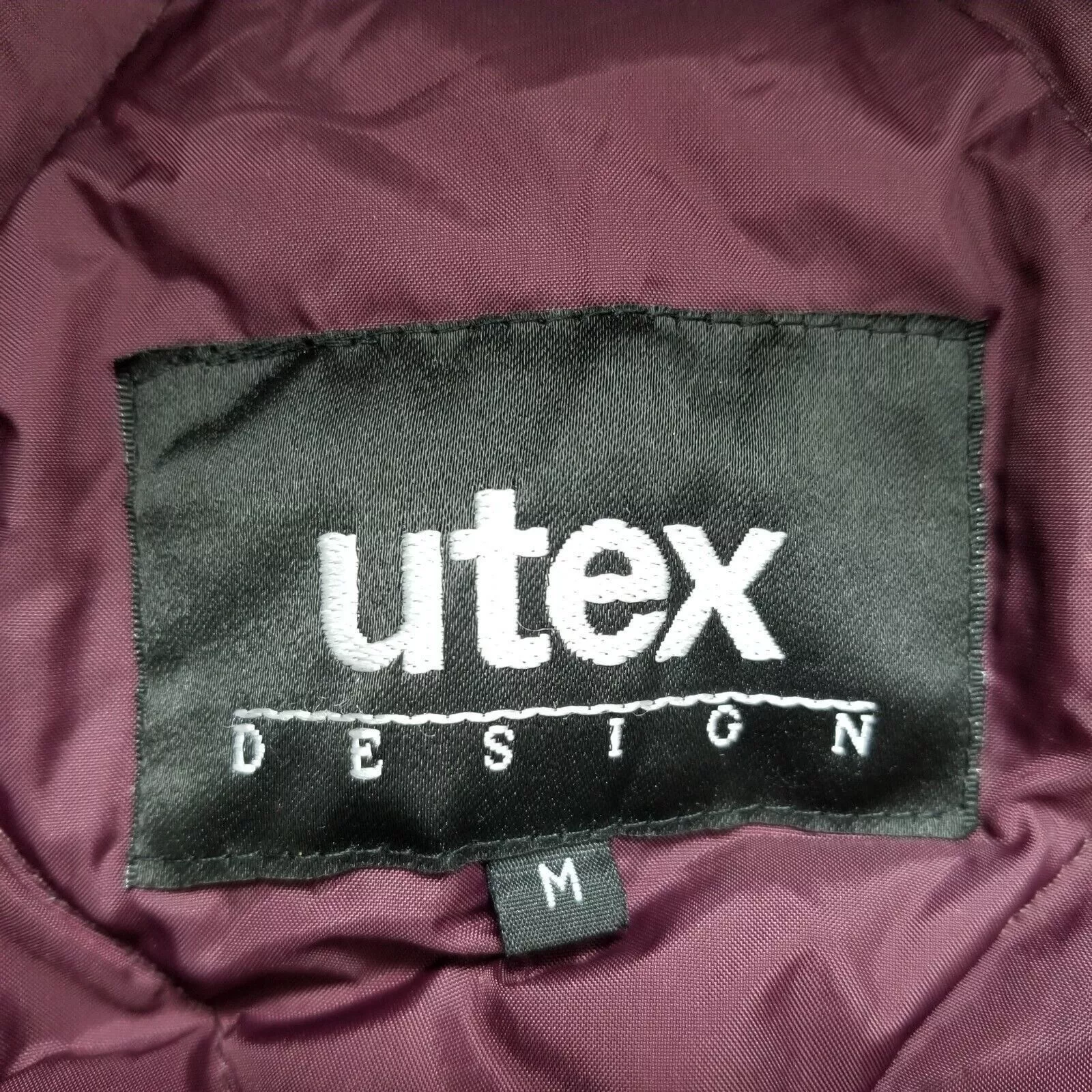 Other Jackets Other Utex Design Puffer Jacket Womens Medium Full Zip Hooded Red