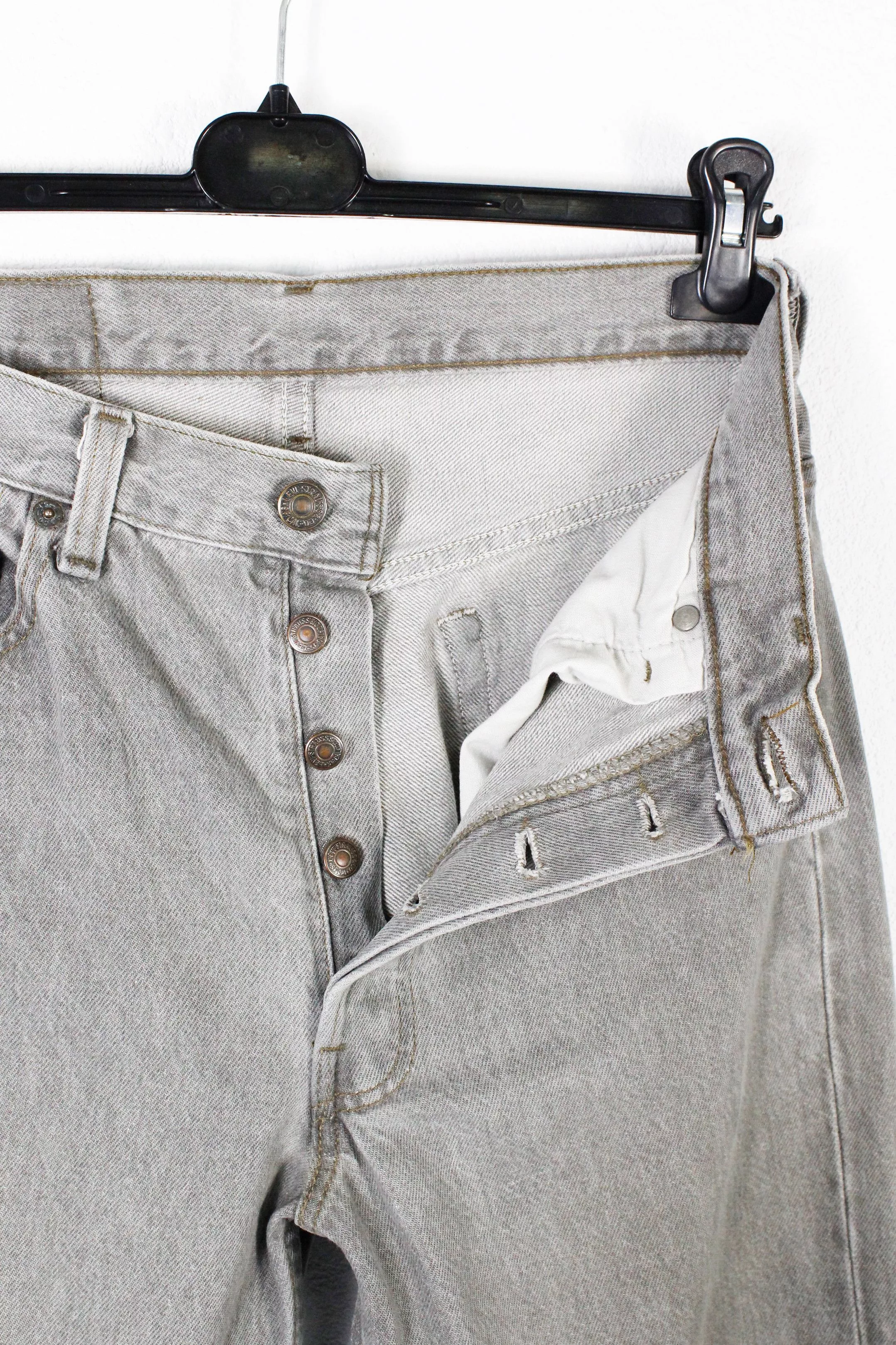 Levi's Denim Levi's × Levi's Vintage Clothing × Vintage Vintage Levis 501 Gray Denim Jeans Pants Made in USA