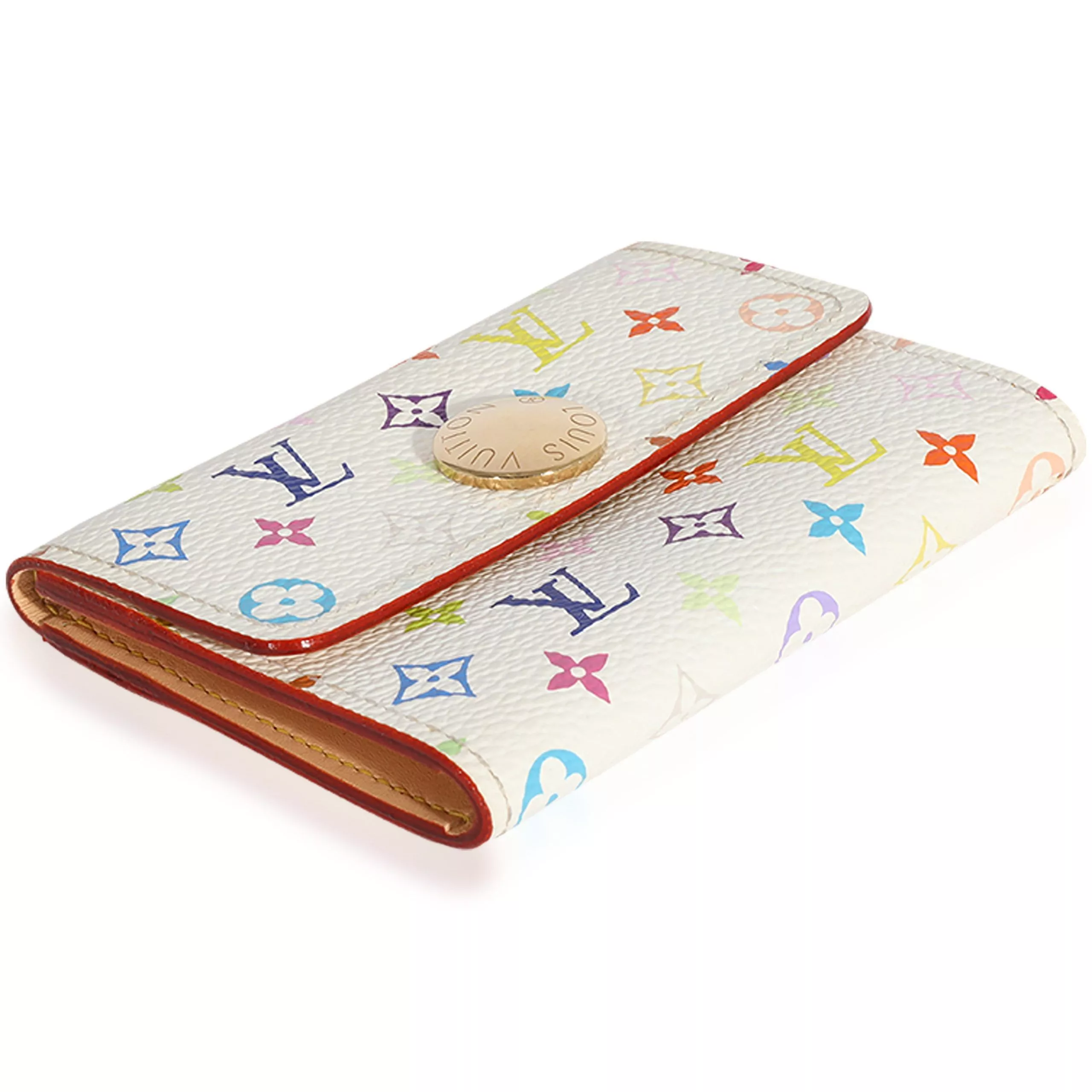 Louis Vuitton Rings Louis Vuitton x Takashi Murakami White Monogram Multicolore Card Holder Brown