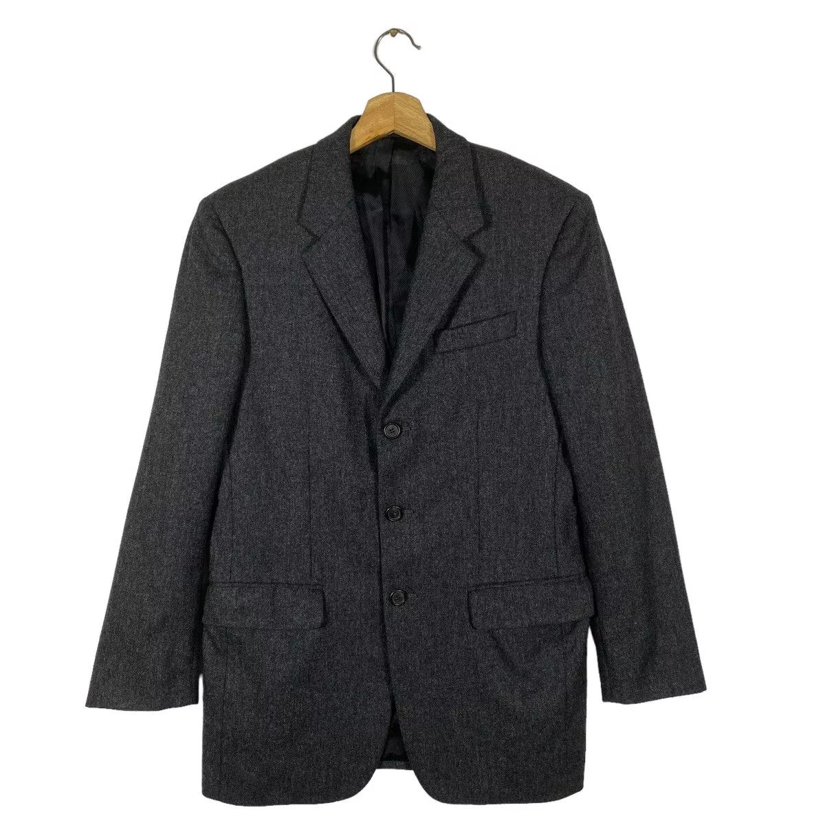 Prada Blazers Prada × Vintage Vintage Prada Wool Blazer Size 46 Dark Grey Colour Gray Luxury